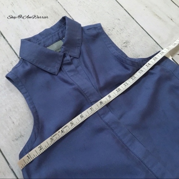 Athleta chambray sleeveless button down top *shop@iamwarrior - Picture 6 of 8